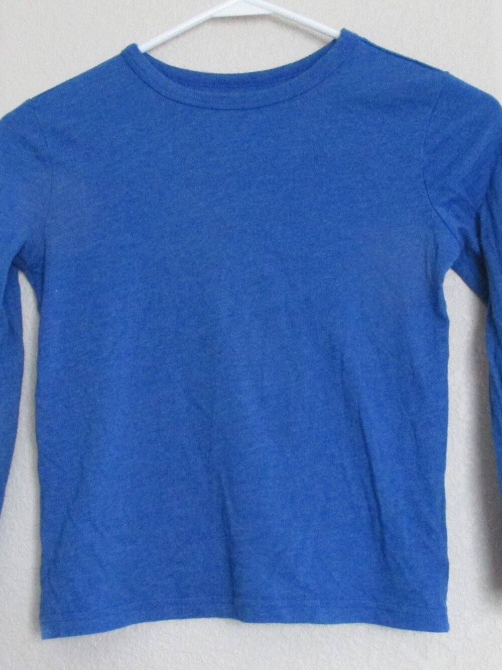 Wonder Nation Pullover T Shirt Youth Boys Size 6-7 Blue Long Sleeve Crew Top